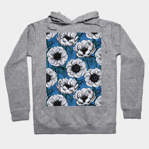 White anemone garden Hoodie by katerinamk